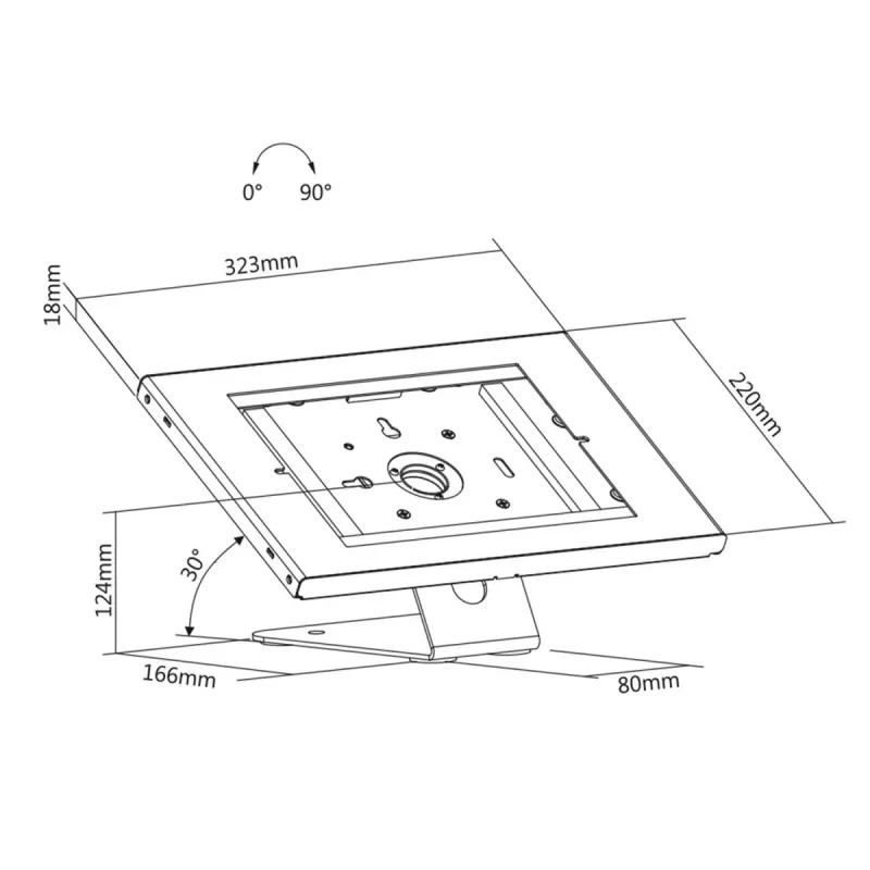 Soporte de mesa MACLEAN MC-909W regulable en altura blanco para tablets y dispositivos