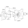 Soporte de pared ajustable Maclean MC-503A para pantallas LCD LED plasma de 23 - 42