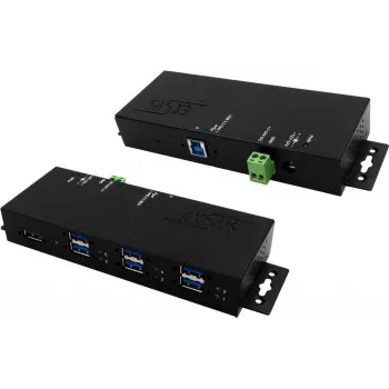 EXSYS EX-1517HMVS hub USB 3.2 Gen1 metálico gestionado de 7 puertos con protección contra sobretensión EDS de 15KV
