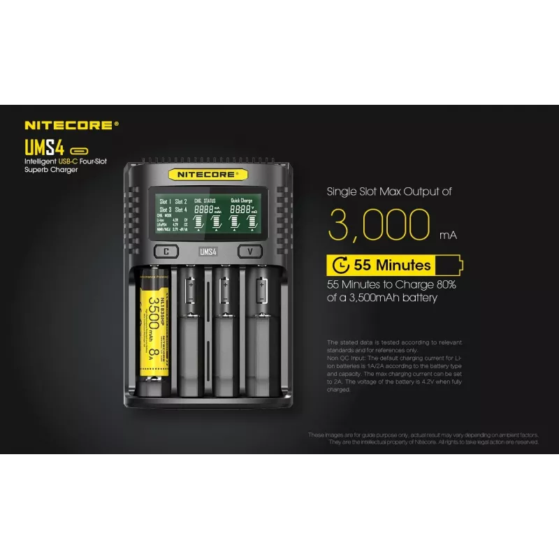 Cargador Nitecore UMS4