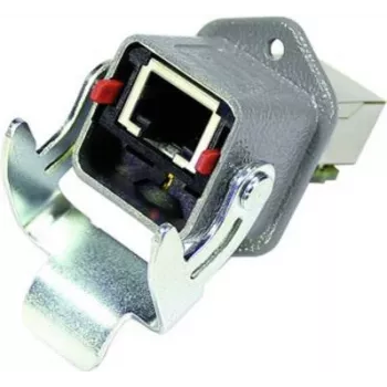 Prensaestopas RJ45 Harting 09452151100 IP67 para conexiones Ethernet, pasamuros RJ45 sellado