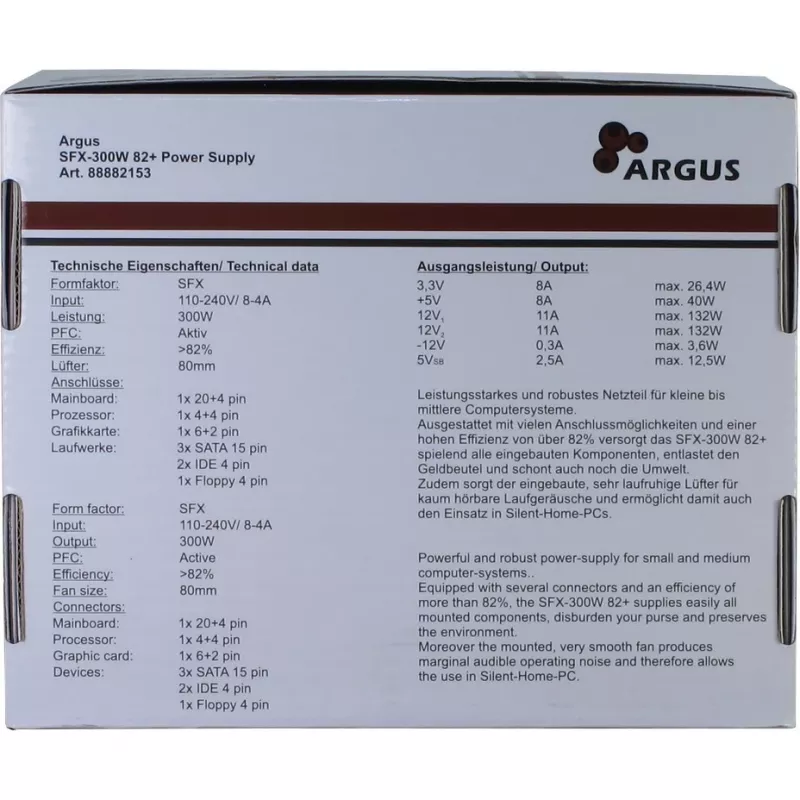Fuente de alimentación Inter-Tech SFX-300W 300W