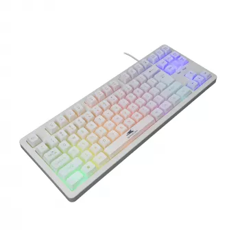 Teclado mecánico Baracuda Krill White KRILL-W — diseño compacto, conexión USB