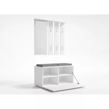 Armario superior para recibidor e shop GAR OPAL BIEL — blanco, 1 puerta batiente