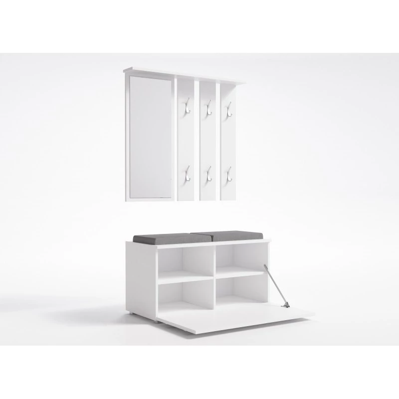 Armario superior para recibidor e shop GAR OPAL BIEL — blanco, 1 puerta batiente