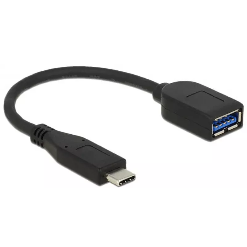 Cable USB DeLOCK USB 3.1 Gen 2 Type-C/Type-A 0,1 m negro
