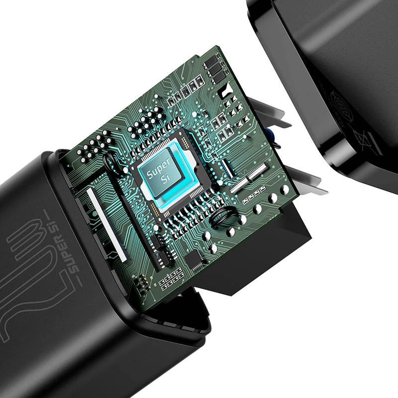 Cargador Baseus CCSUP-B01 para dispositivos móviles negro exterior
