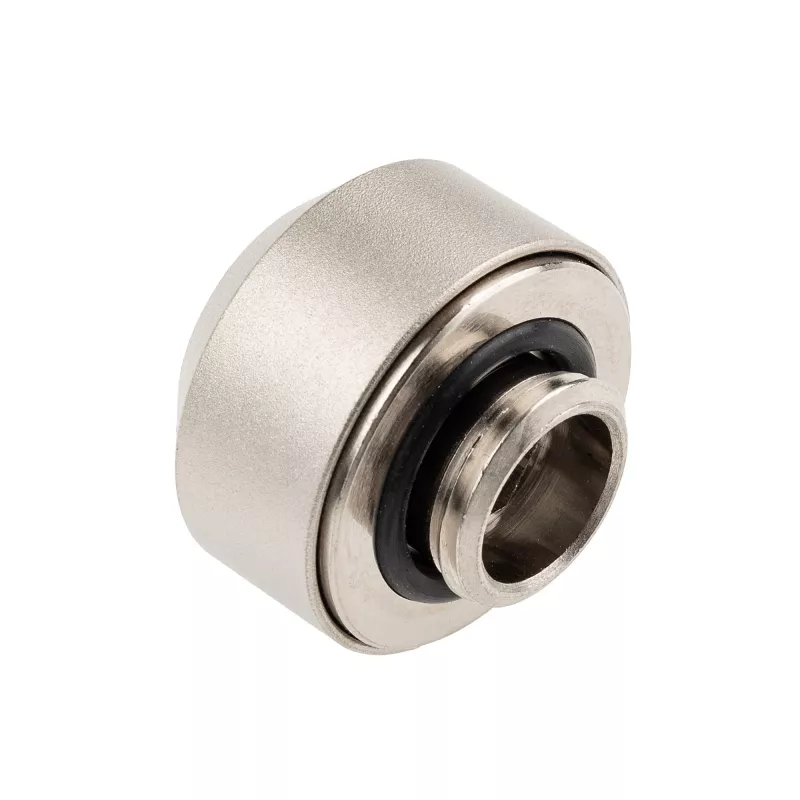Set de conectores para tubo rígido OPTIMUS OP-FIT-HARD-12MM-NICKEL-6PACK — 12 mm, 6 piezas con herramienta de montaje, níquel satinado