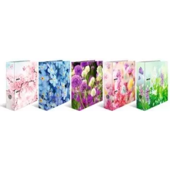 Carpeta de cartón Herma 19555 diseño floral, 70 mm de lomo