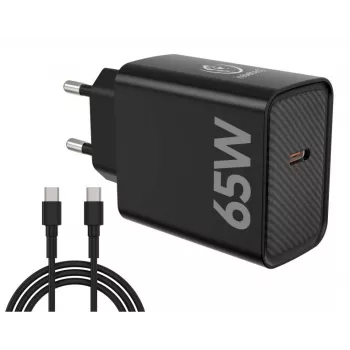 Cargador rápido PD65W USB-C para portátiles, smartphones