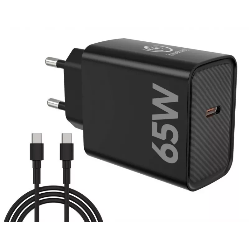 Cargador rápido PD65W USB-C para portátiles, smartphones