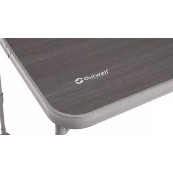 Mesa Outwell Coledale M Gris — tablero y estructura de aluminio, 680×1000 mm, altura 56 cm