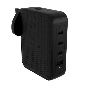 Hyper HyperJuice cargador de viaje USB-C GaN de 145W con 4 puertos - negro