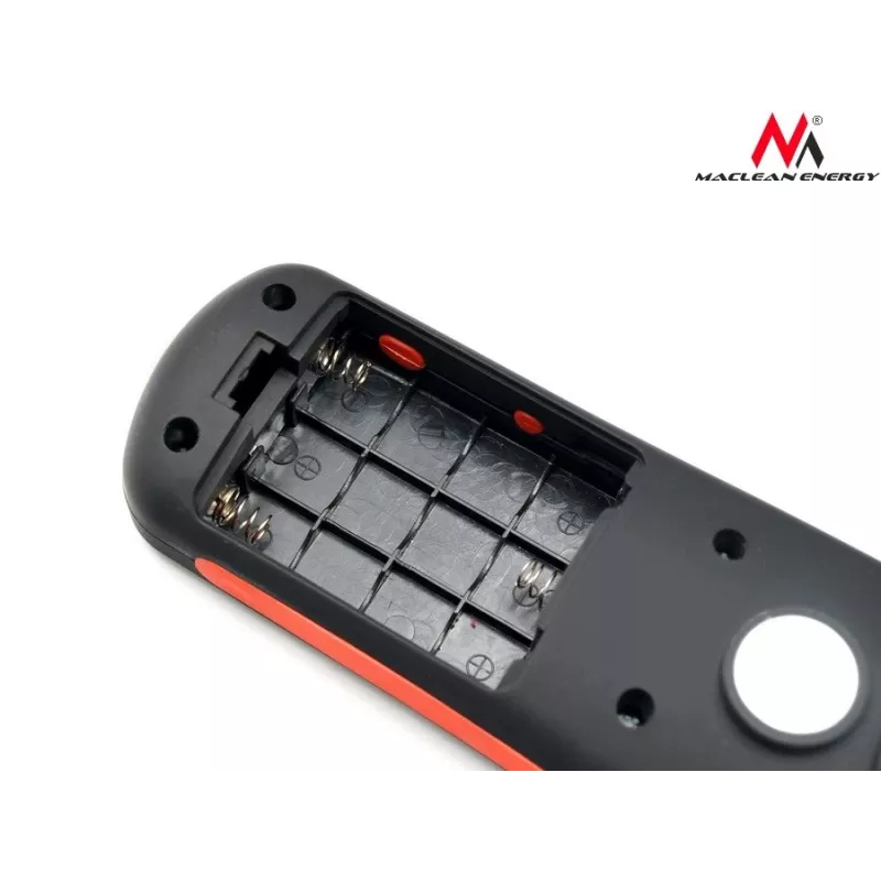 Lámpara de taller MACLEAN MCE03 — 24 LEDs, base magnética y gancho, a pilas (3×AAA)