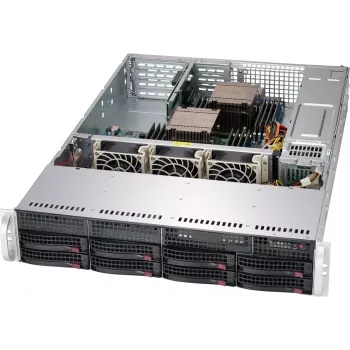 Supermicro SuperChassis 825TQC-R802WB Caja para servidor rack 2U, 800 W, negro