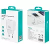 Cargador usams USA001630 25W, 1× USB-A + 1× USB-A, carga rápida