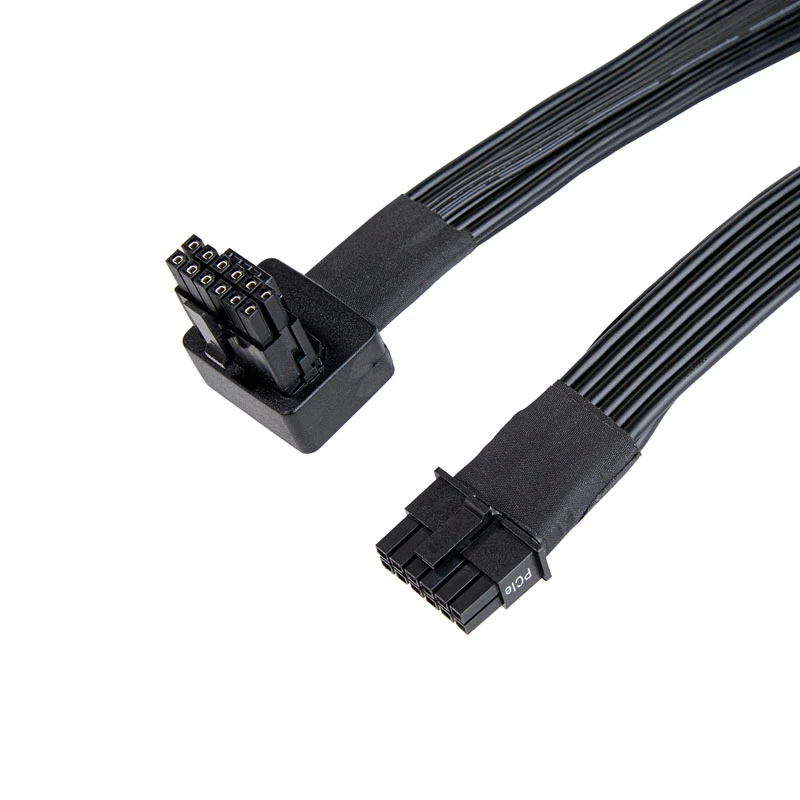 SilverStone SST-PP14-90 cable 12VHPWR, 90 grados, 650 mm, negro