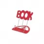 Atril WEDO BOOK con base de plástico y soportes metálicos niquelados, ángulo ajustable, azul