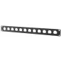 Lanview LVR1U-12D-BL panel rack 1U de 19 pulgadas con 12 orificios para XLR universal tipo D