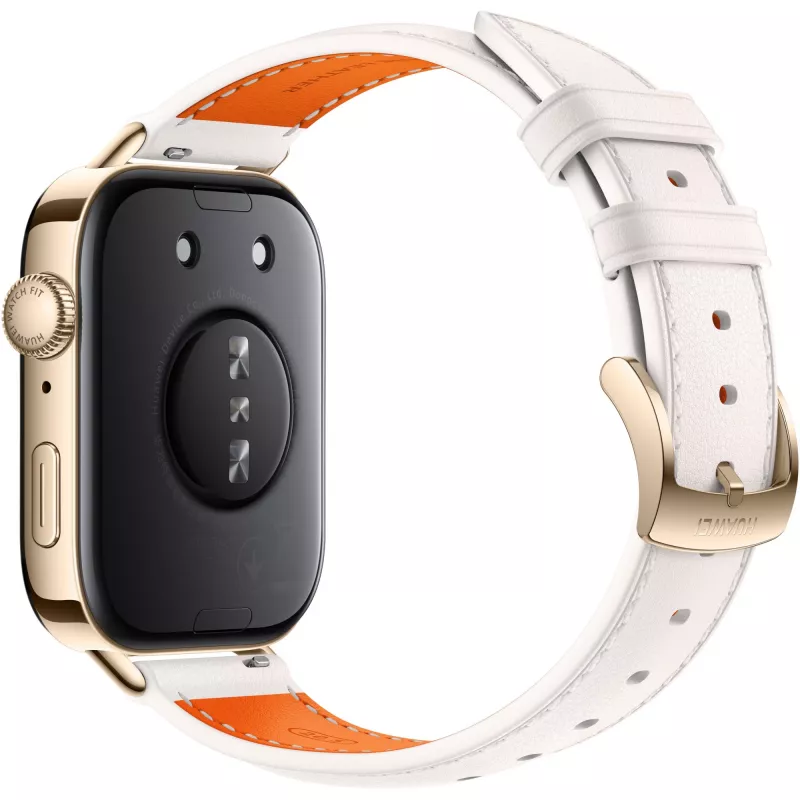 Watch Fit 3 (Solo-B19V), smartwatch oro/blanco, correa de piel en blanco