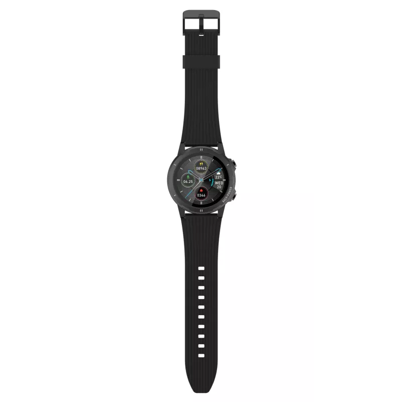 Denver SW-351 smartwatch, pantalla táctil IPS de 1,3″, sensor de frecuencia cardíaca, IP68, Bluetooth, negro