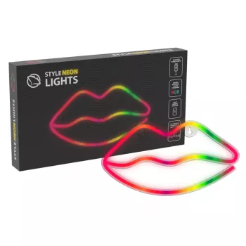 Luces de neón MANTA SNL61RGB LIPS RGB letrero decorativo con cambio de color, modelo SNL61RGB