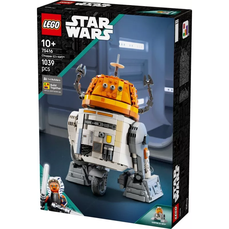 Set de construcción LEGO Star Wars Chopper C1-10P modelo de droide astromecánico 75416, 1039 piezas, edad 10+, altura 220 mm