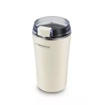 Molino de café con cuchilla de acero inoxidable ESPERANZA EKC008W, 160 W, capacidad 70 g, 8,7 cm de diámetro, 17 cm de altura, blanco
