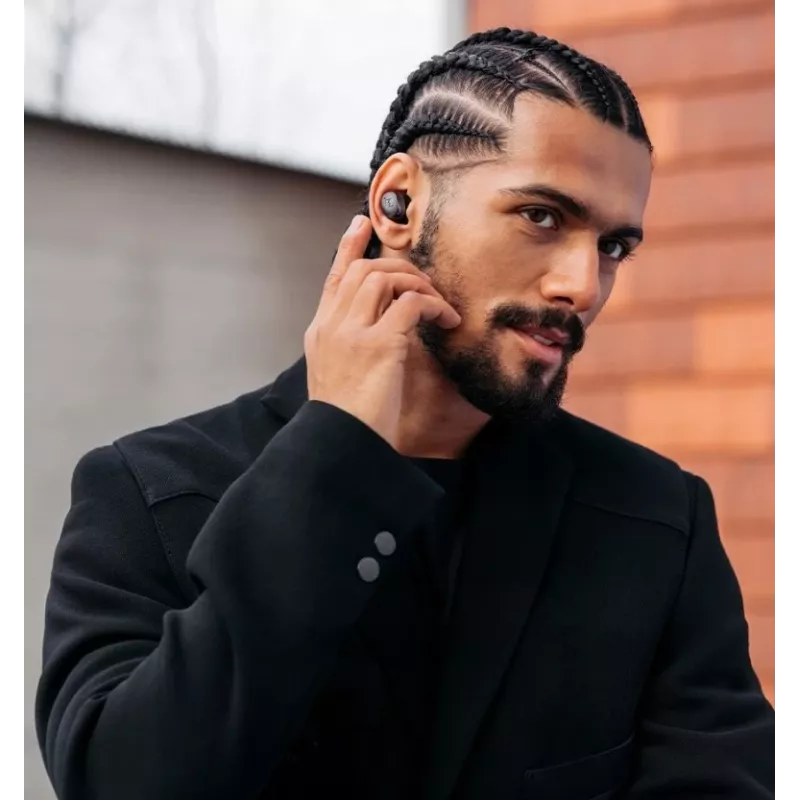 Auriculares deportivos inalámbricos Bluetooth con cancelación de ruido SENNHEISER Momentum MTW4 - blanco y plateado