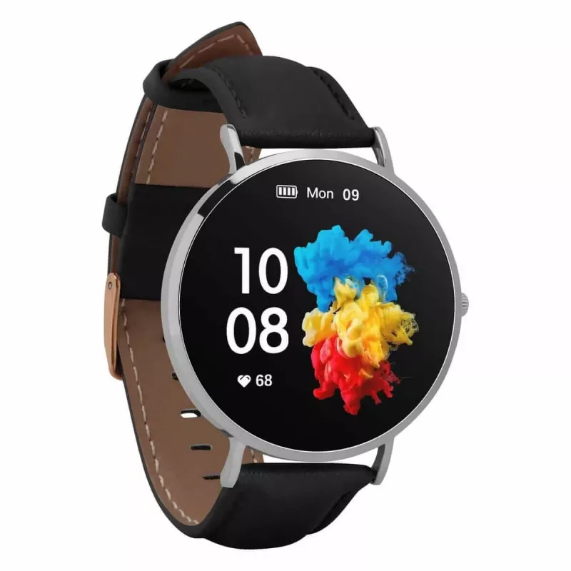 Smartwatch Garett Verona plata-negro piel VERONA_SREB_CZARN_SKOR Garett