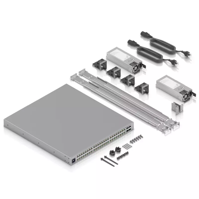 Ubiquiti ECS-48-POE (2150W) switch POE+++ de 48-PORT para empresas, Layer 3 Etherlighting, 10 Gbe RJ45, 25G SFP28