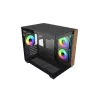 Caja de PC Cooler Master Elite 481 Wood — mATX de doble cámara con diseño de madera natural y dos paneles de cristal templado