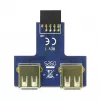DeLOCK 9 pines 2,54 mm 2 x USB 2.0 1 x 9 pines 2,54 mm negro azul plateado