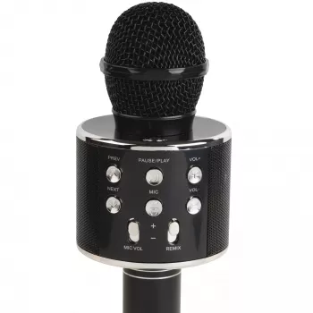 Micrófono de karaoke Denver KMS-20BMK2 con altavoz Bluetooth, Negro