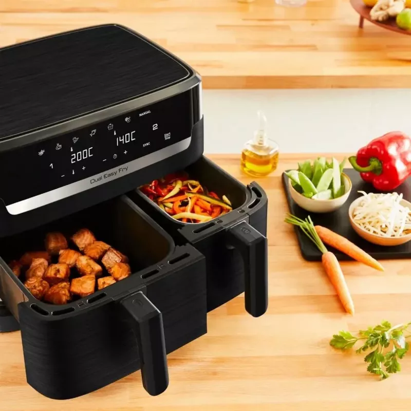 Freidora de aire Tefal Easy Fry EY901N Double 8,3 L Aparato independiente 2700 W Negra