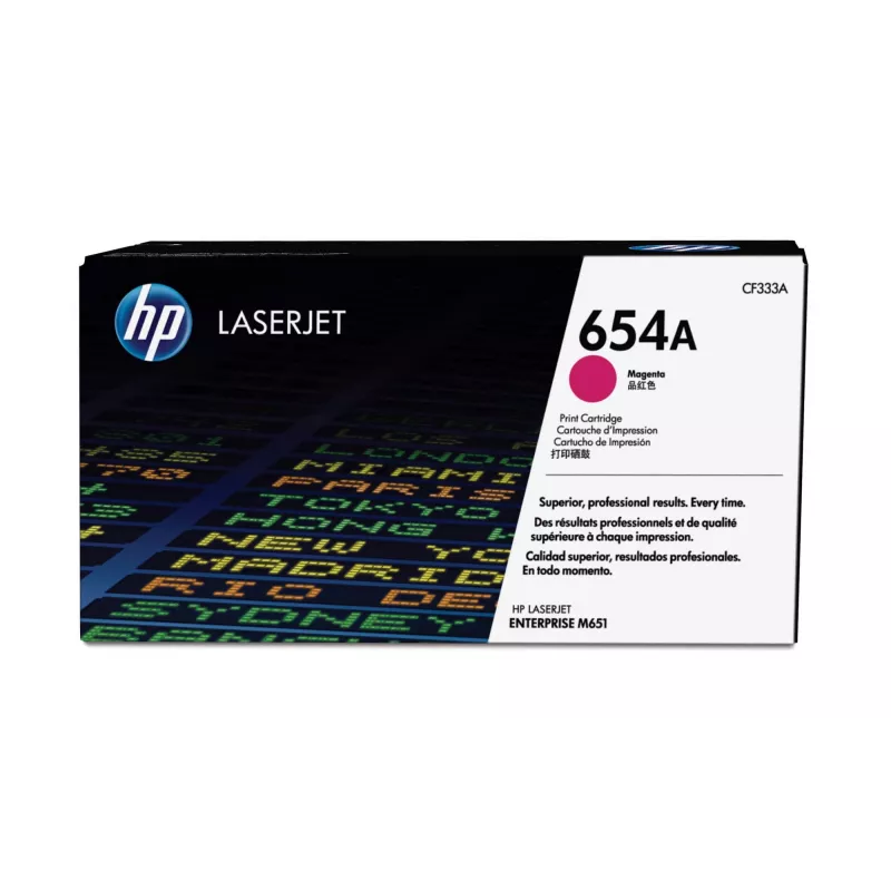 Tóner original HP 654A LaserJet magenta