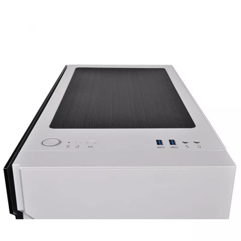 Caja de PC Thermaltake H200 TG Snow RGB semitorre blanca