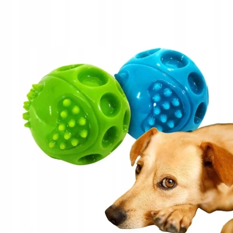 Juguete para perros Hilton Squeak Ball 6,3 cm — pelota con chirrido de goma, 1 ud., azul, para todas las razas