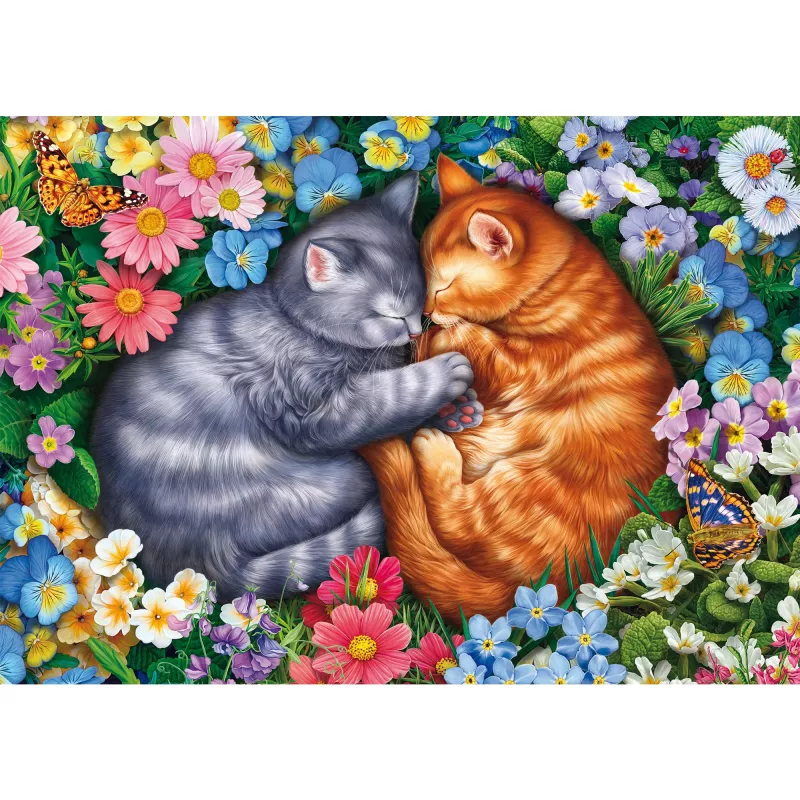 Jigsaw Puzzle schmidt spiele Sleeping Velvet Paws 1000 piezas