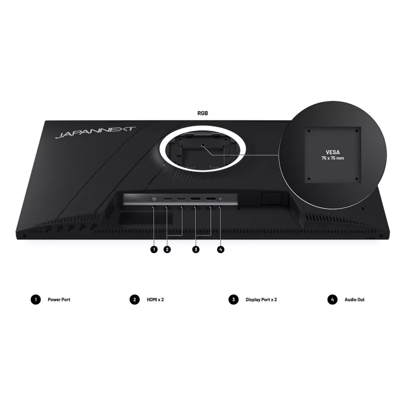 JAPANNEXT JN-I270WQHD300F-HSP pantalla de ordenador 68,6 cm (27 inch) 2560 x 1440 píxeles Wide Quad HD LED gris