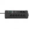Alargador de corriente Brennenstuhl 1256000698 3 m 8 tomas AC para interior negro