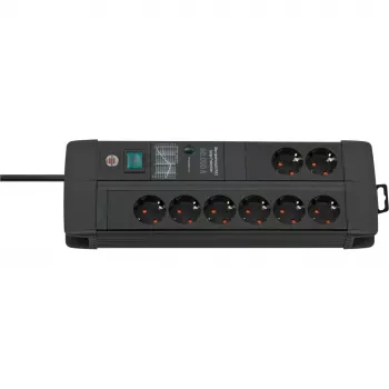Alargador de corriente Brennenstuhl 1256000698 3 m 8 tomas AC para interior negro