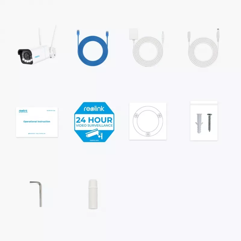 Reolink W430 - Cámara exterior 4K, Wi-Fi 6 de nueva generación, zoom óptico 5x, detección de personas/vehículos/animales, visión nocturna en color