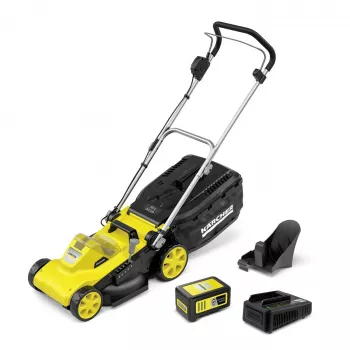 Cortacésped manual Karcher LMO 3-18, Batería 18 V, ancho de corte 340 mm, para hasta 350 m², altura 25–60 mm