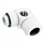 Racor BitsPower BP-DWE90RMLA12 — conector en codo de latón de 90°, blanco, Ø 12 mm