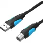 Cable USB 2.0 A a USB-B Vention VAS-A16-B500, 5 m, negro, conector a conector, 480 Mbit/s