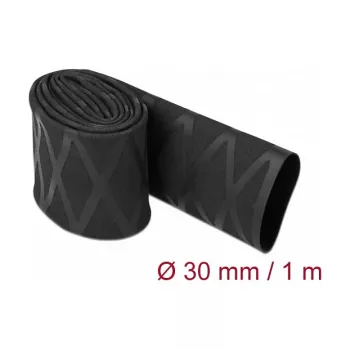 Tubo termorretráctil DeLOCK 19596 patrón X antideslizante 1 m x 30 mm negro