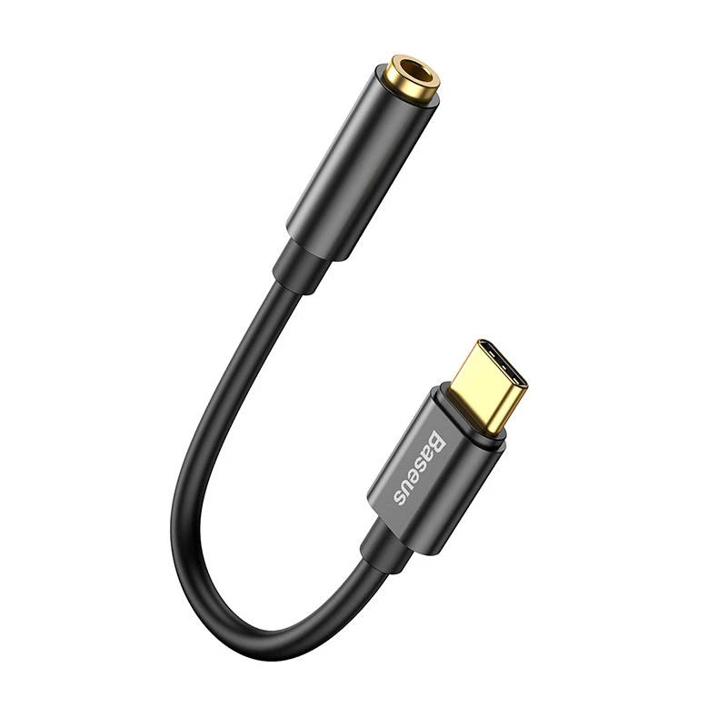 Adaptador de cable Baseus CATL54-01 Type-C a 3,5 mm, Negro