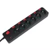 Alargador de corriente LogiLink LPS233 1,5 m 6 tomas de corriente para interior negro