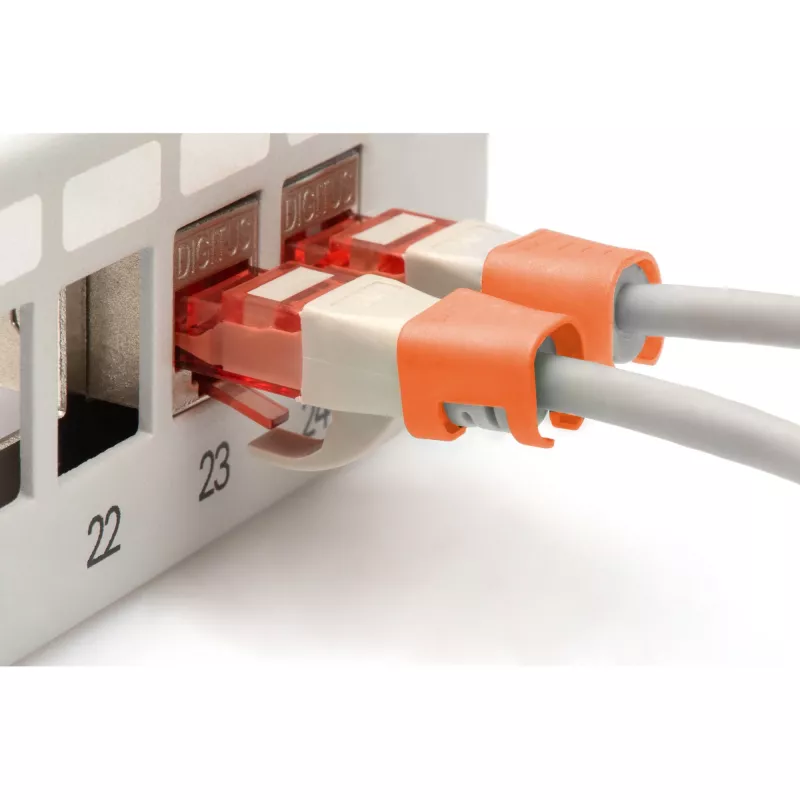 Digitus A-CC-O clips de codificación por color para cables de conexión, naranjas (100 uds.)
